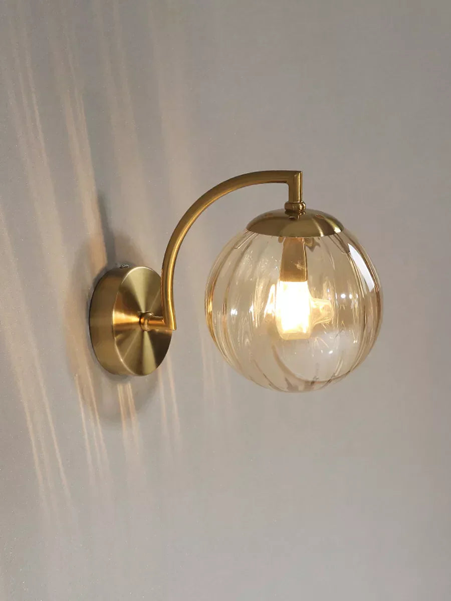 Jasmine LED Glas Vägglampa - Elegant Vägglampa i Kromlysstil, Dimbar och Lätt att Montera