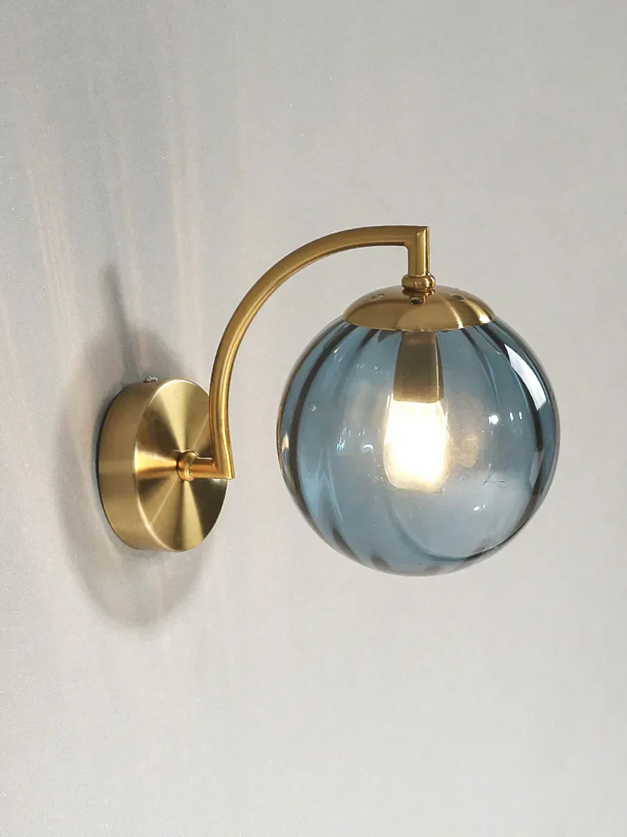 Jasmine LED Glas Vägglampa - Elegant Vägglampa i Kromlysstil, Dimbar och Lätt att Montera