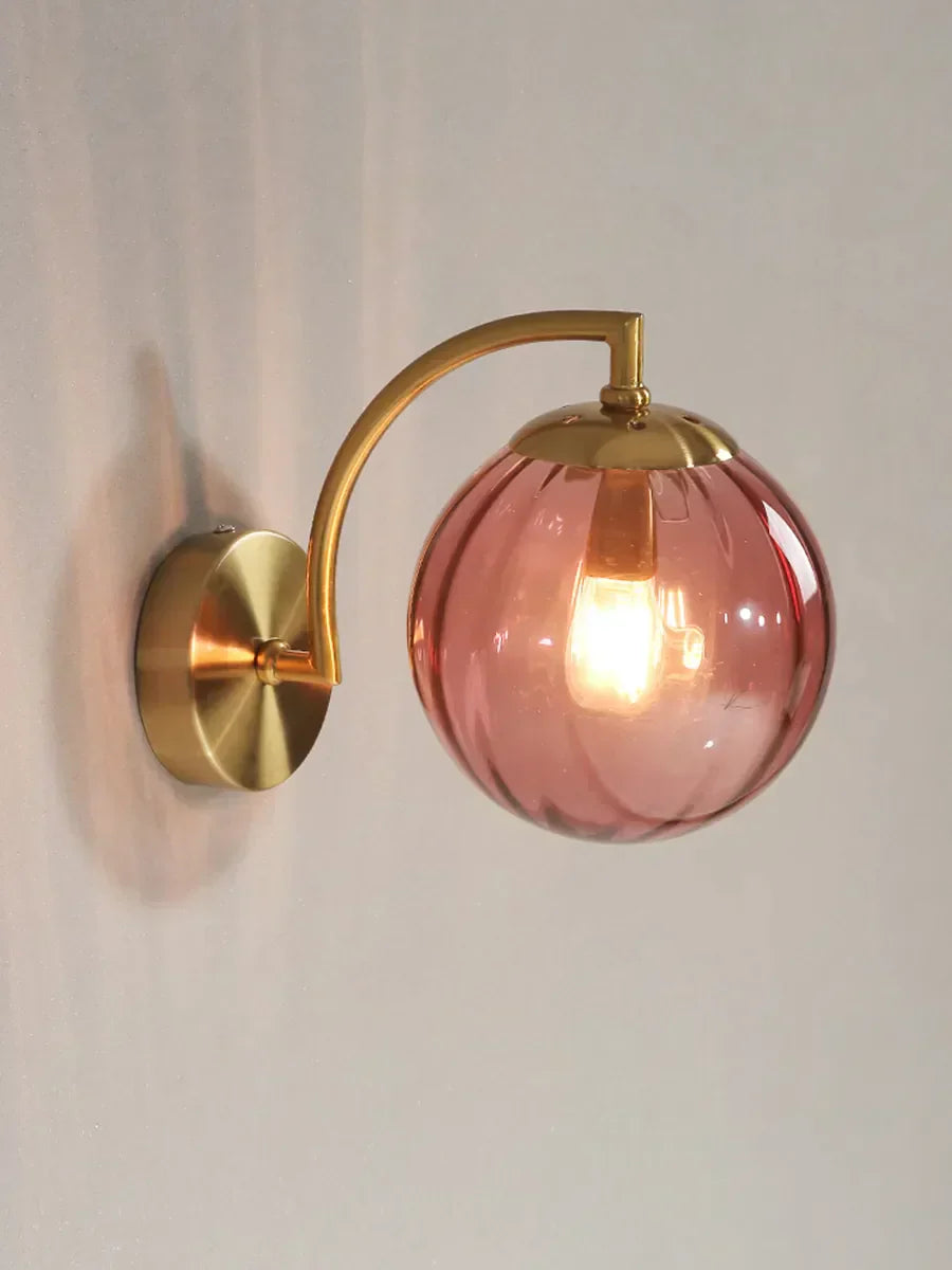 Jasmine LED Glas Vägglampa - Elegant Vägglampa i Kromlysstil, Dimbar och Lätt att Montera