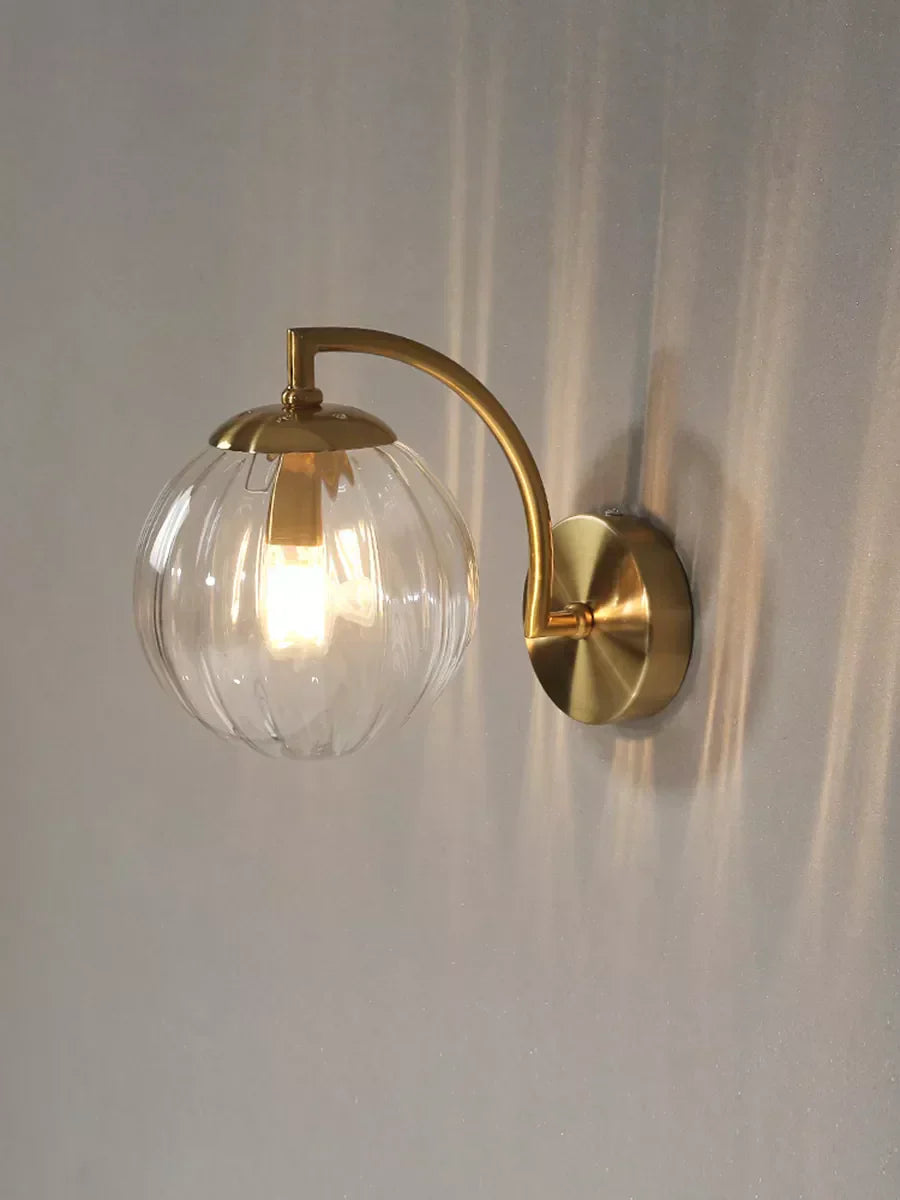 Jasmine LED Glas Vägglampa - Elegant Vägglampa i Kromlysstil, Dimbar och Lätt att Montera