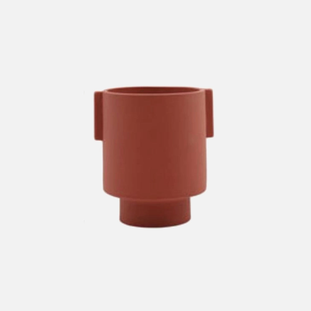 Keramikkruka i skandinavisk Drum-Tom-design – Jordtoner, Liten till Stor