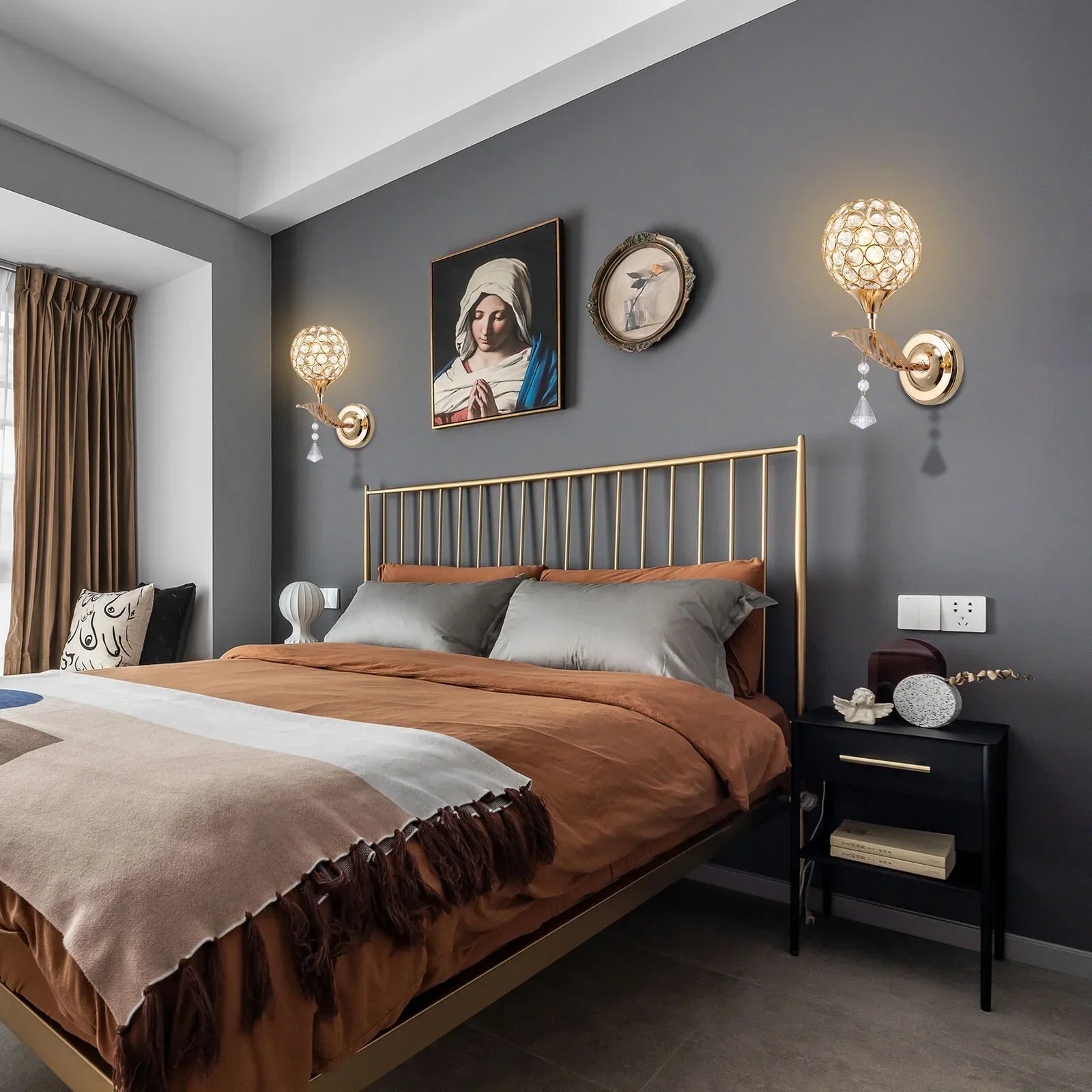 RadiantShine – Modern LED Vägglampa Med Stilig Kristalldesign