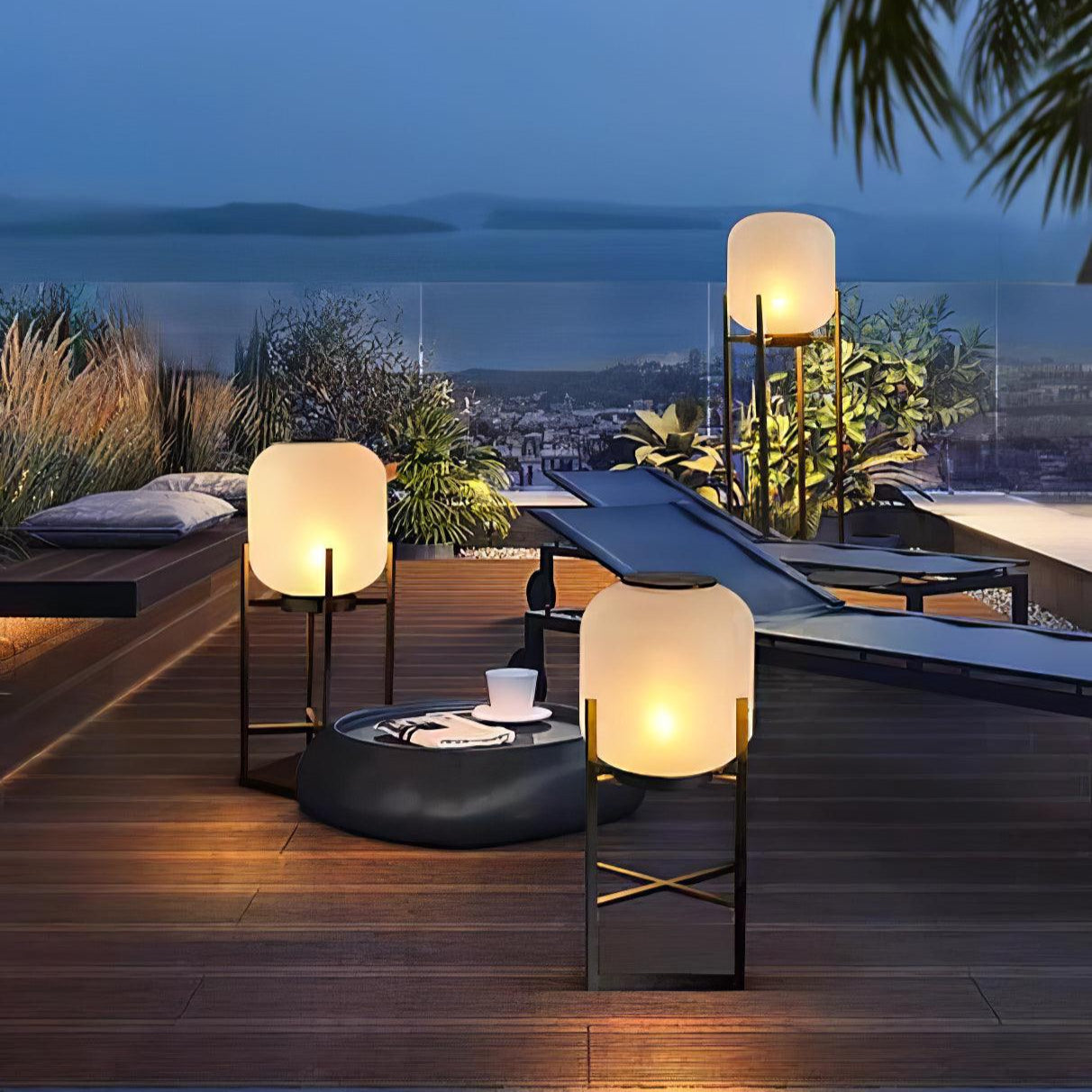 Elegant Solarlampa Golvlampa