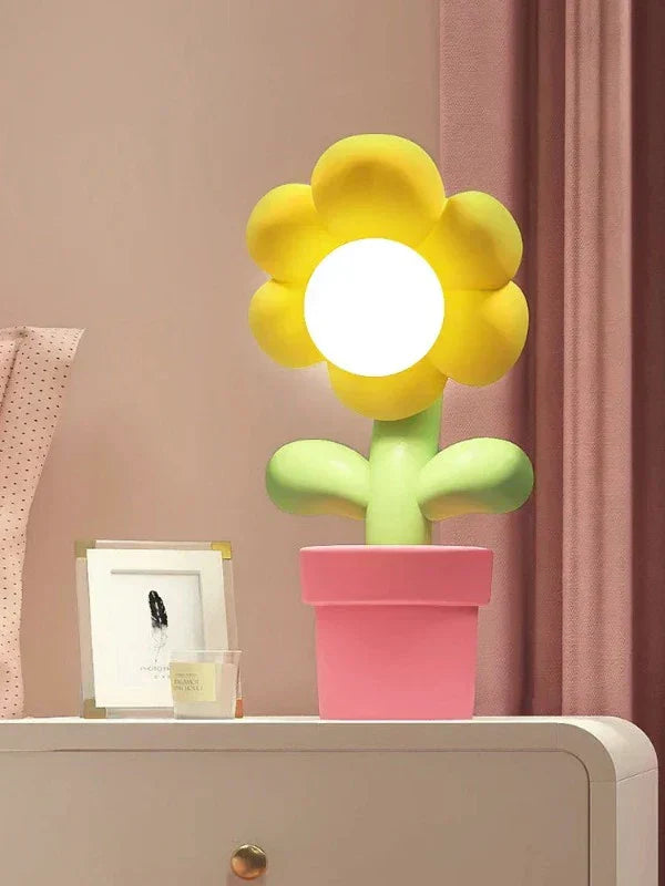 BloomGlow - LED Blomma Bordslampa – Dekorativ Belyst Blomma för Sovrum och Vardagsrum