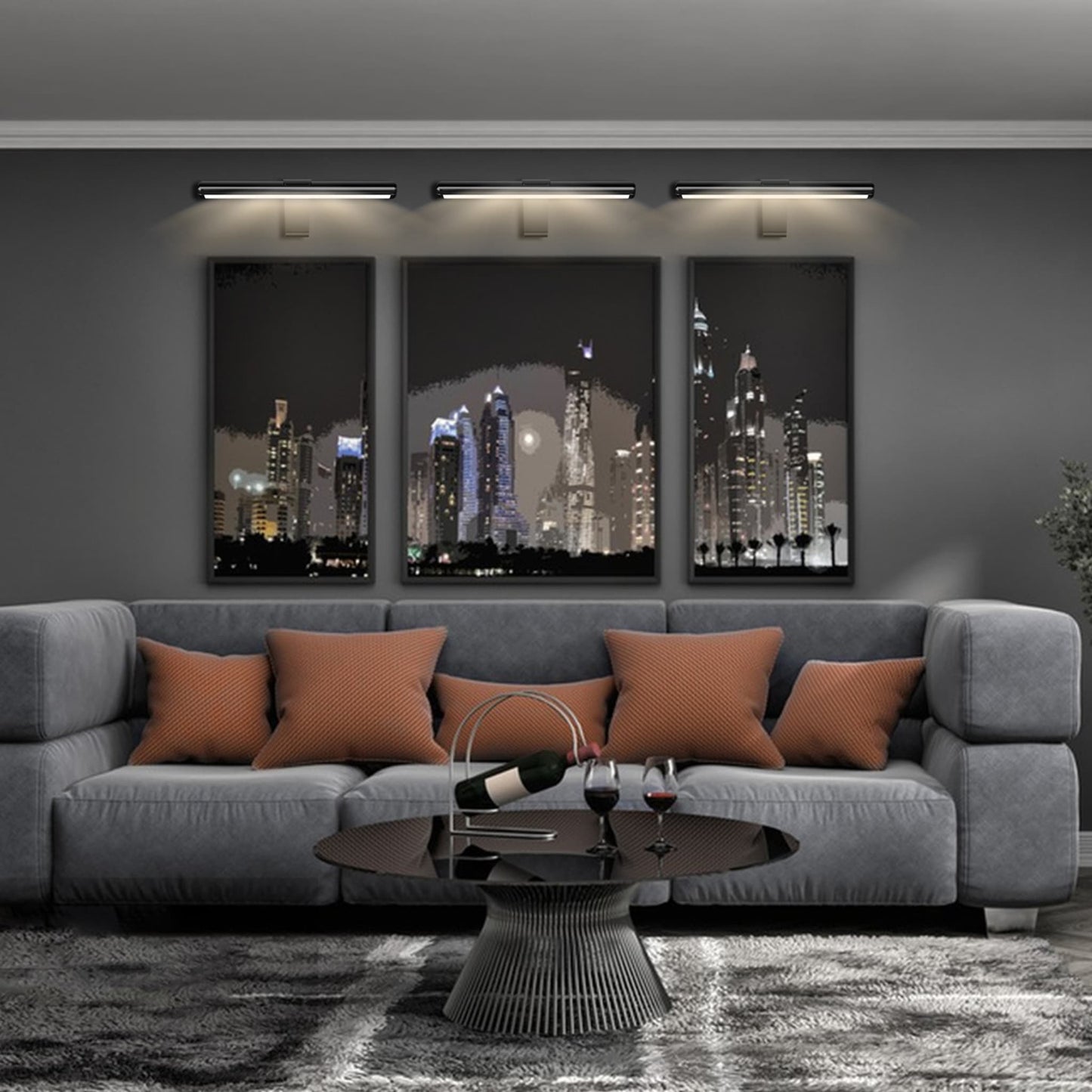 Royaleva Trådlös LED Uppladdningsbar Bildlampa med Fjärrkontroll - Perfekt för Konst och Fotografi