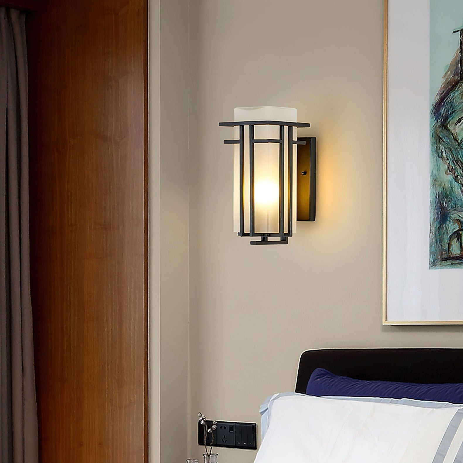 Samtida Linden-stil Utomhus Vägglampa