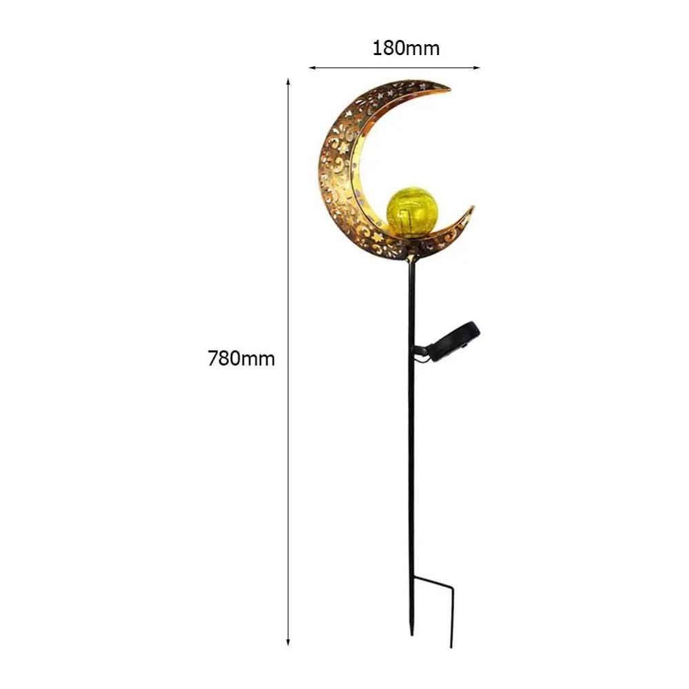 FairyMoon Light - Vattentäta Månformade Solcellsdrivna Metallfe-lampor