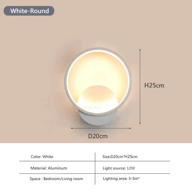 Modern LED Vägglampa – Minimalistisk Nordisk Vägglampa för Inomhusbelysning och Heminredning