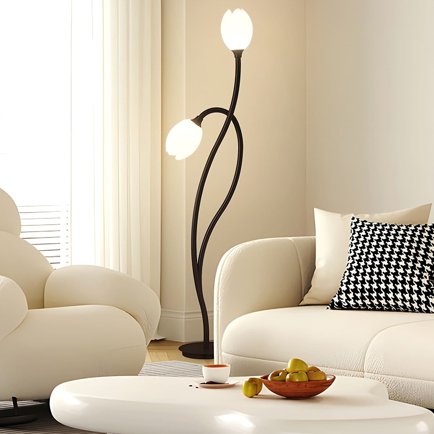 Modern Manta Blomster Golvlampa | 56,3" | Metall & Rotationsformning Design | Brick by Brick