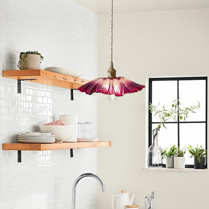 Mila Kreative Glas-Pendelleuchte – Vintage-inspirerat design, ambientbelysning för sovrum och vardagsrum