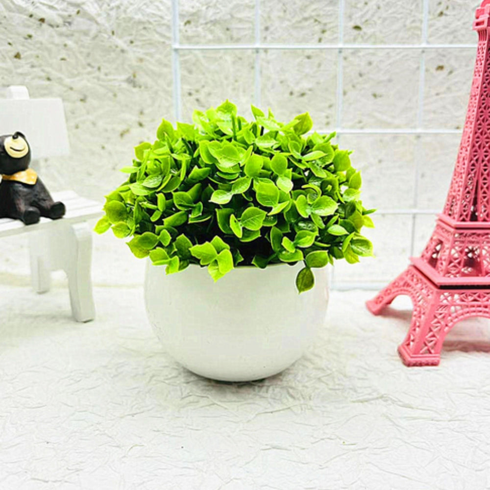 Minimalistisk konstgjord boxwood bonsai kruka dekoration