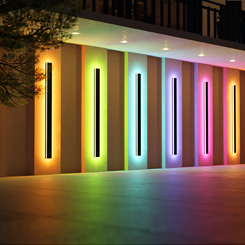 Modern svart LED utomhusvägglampa