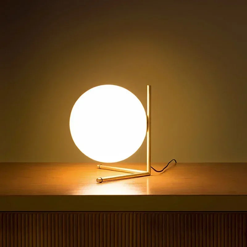 GlassLume - Modern Minimalistisk Glas Bordslampa | Stilig Belysning
