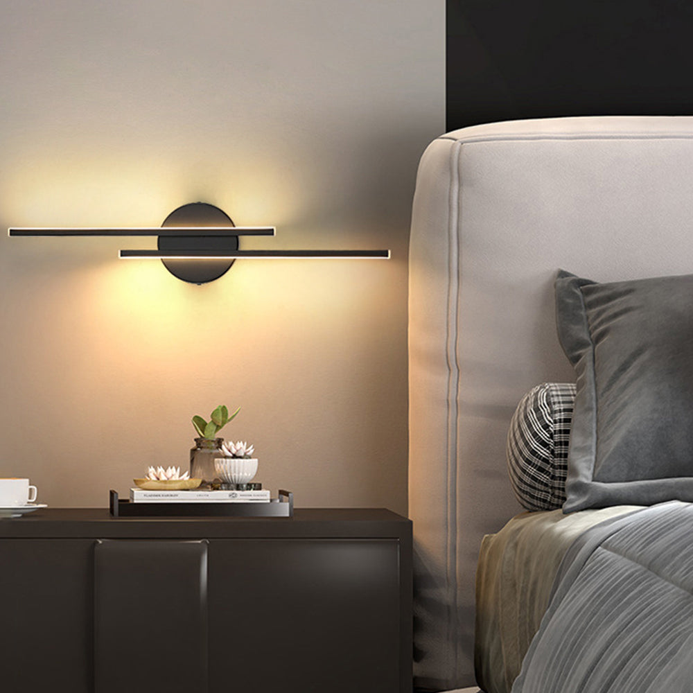 Modern Iron LED Vägg sconcen | Svart & Guld Ljus | 22/28 | Tum Sovrum Levande | Brick by Brick