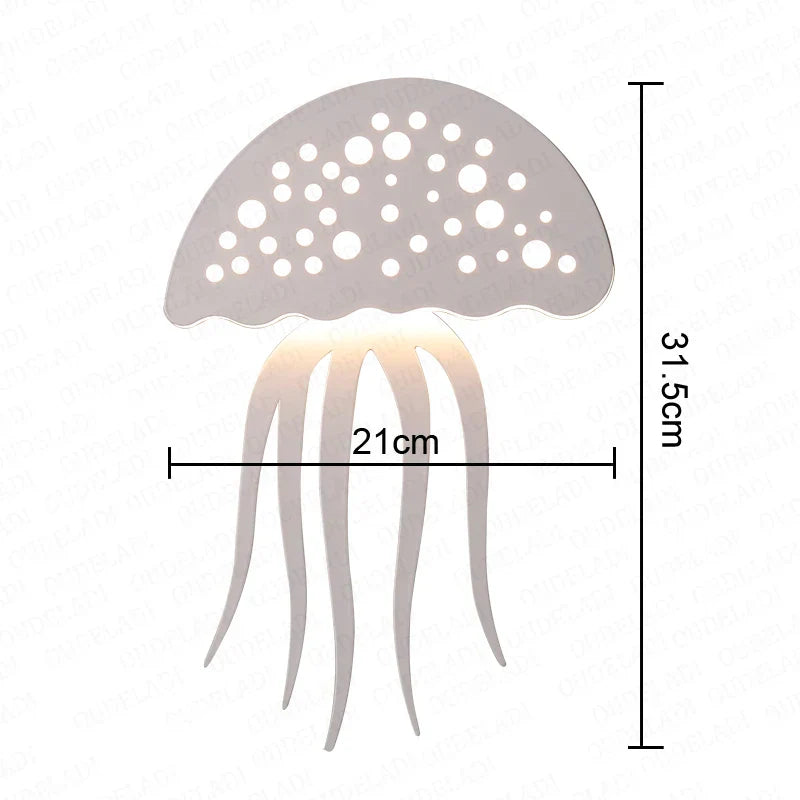 OceanicShine – Jellyfish Vägglampa Med Stämningsfull LED-Belysning