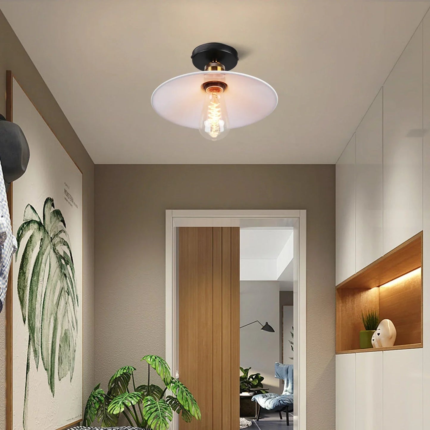 RetroGlow - Vintage Industriell Taklampa för Stilig Inredning