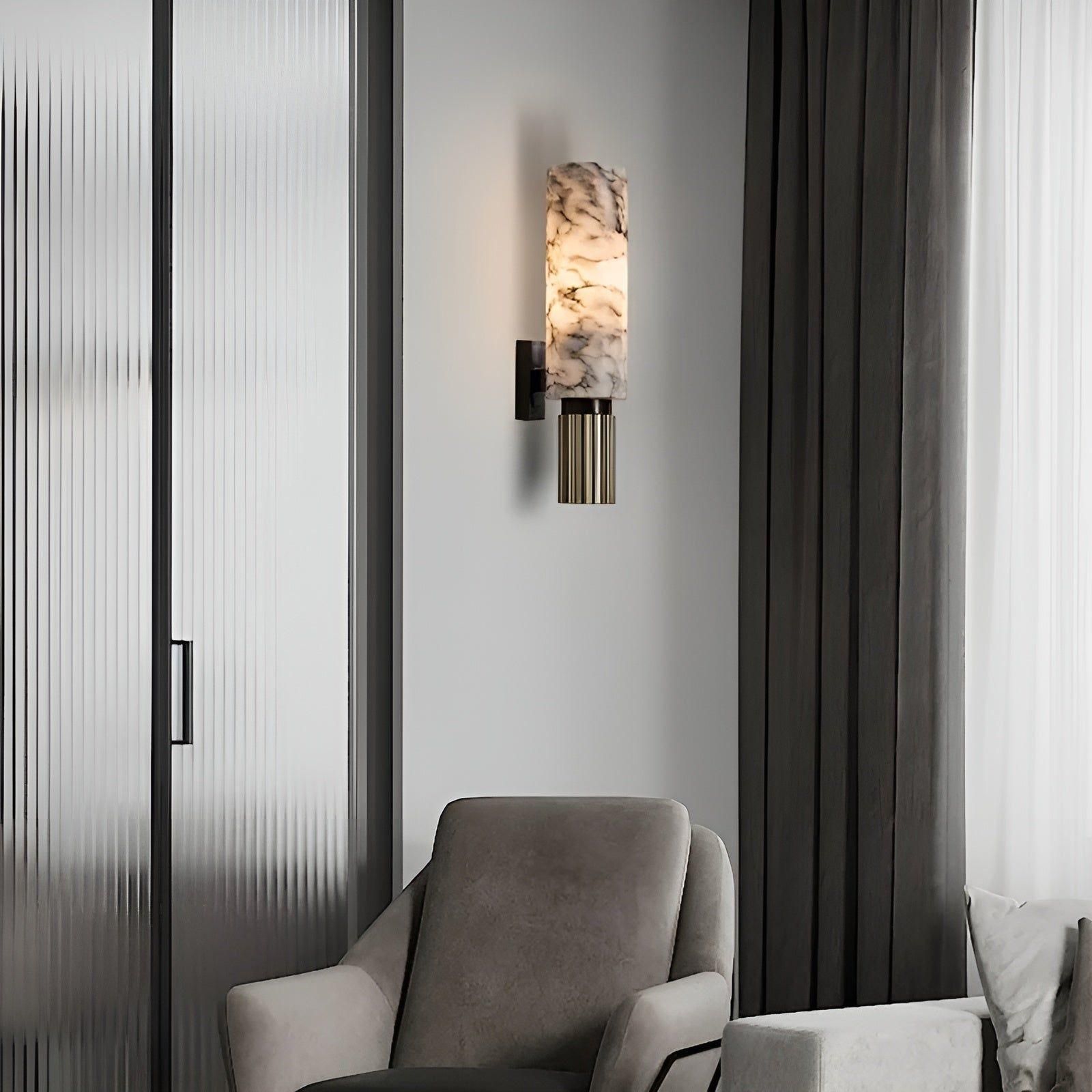 MarbleGlow Vägglampa - Modern lyxig marmorvägglampa