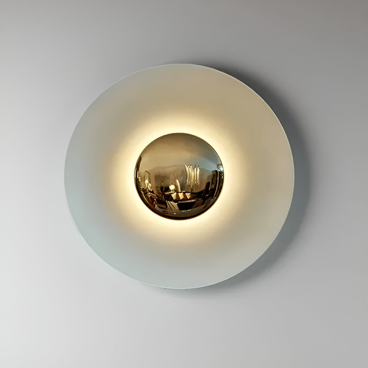 Rund LED Vägglampa – Modern Design med Mjuk Belysning