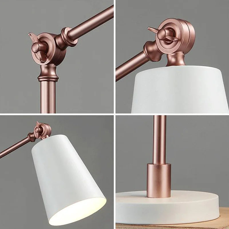 MonoGlow - Modern LED Bordslampa med Roterande Arm | Minimalistisk Design