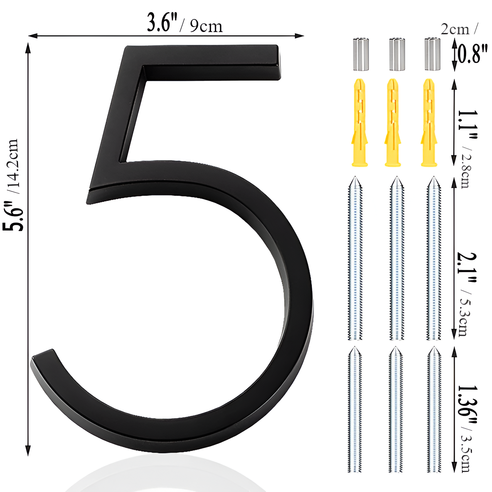 Moderna svarta husnummer – Hållbara, Stiliga & Enkla att Montera