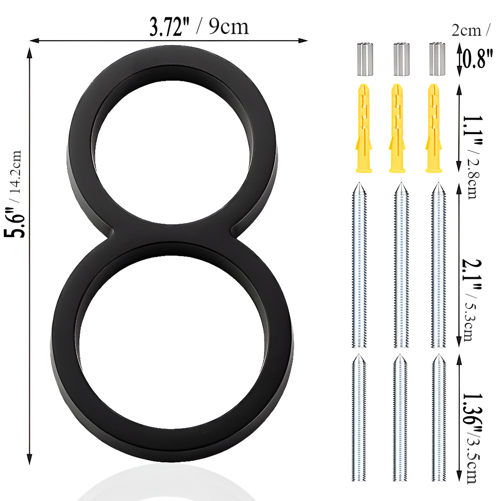 Moderna svarta husnummer – Hållbara, Stiliga & Enkla att Montera