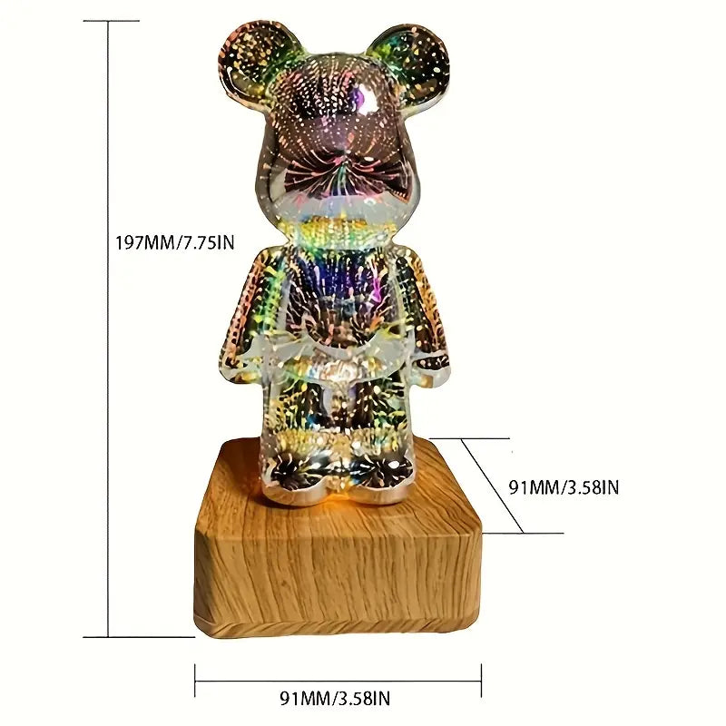 3D Färgglad LED Öl Dekorationslampa för Hem och Bord