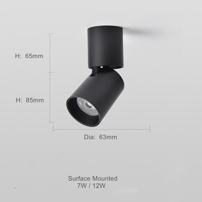 Justerbar Rund Ytmonterad Downlight för Mångsidig Belysning