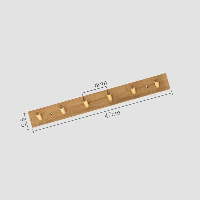 Bambu Vägg Kappa med Krok för Jackor och Nycklar