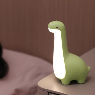 Söt långhalsad dinosaur LED-nattlampa för barn och flickor