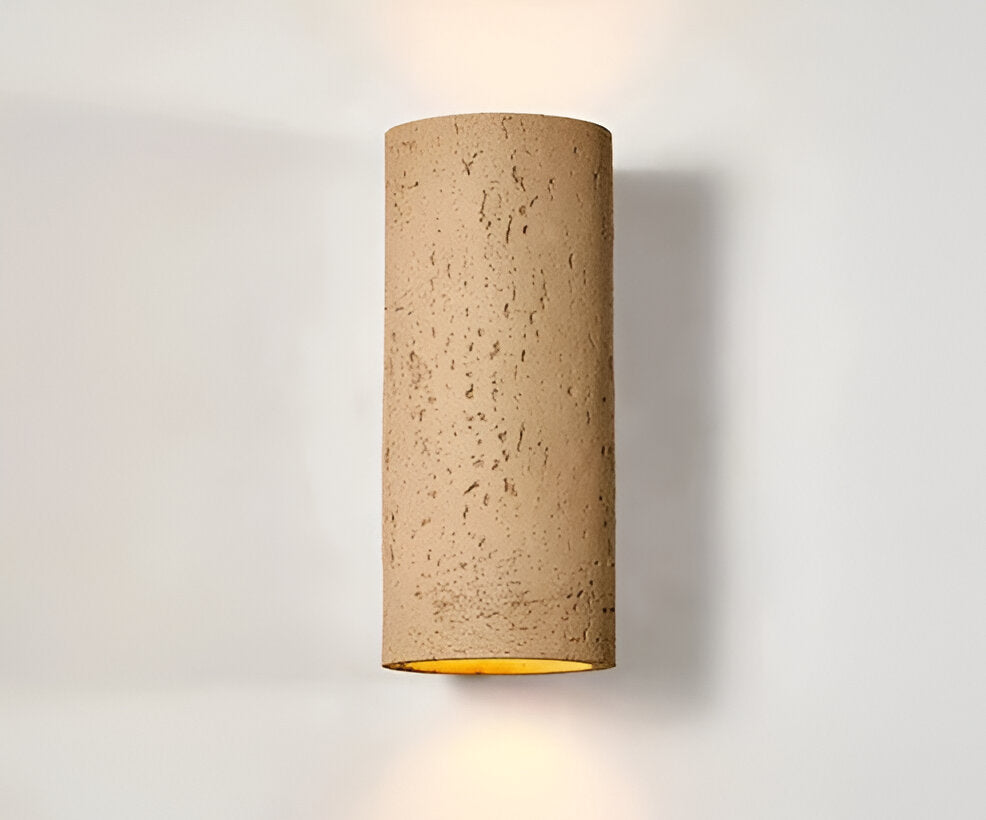 Cylinder Tube Vägglampa Wabi Sabi Stone LED Vägglampa