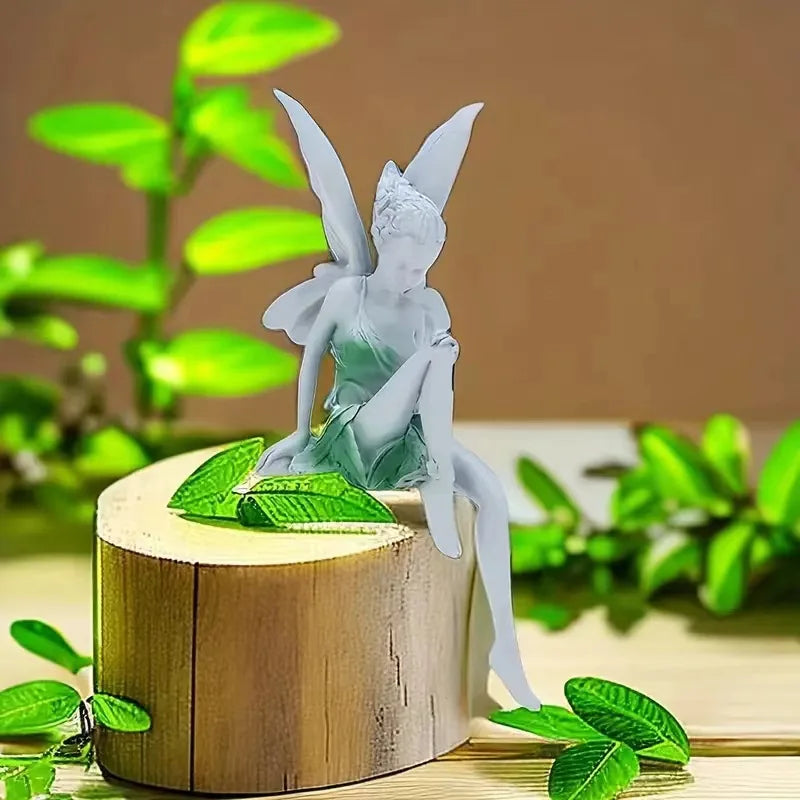 Trädgårdstrollskulptur gjord av resin dekorativ utomhusaccent