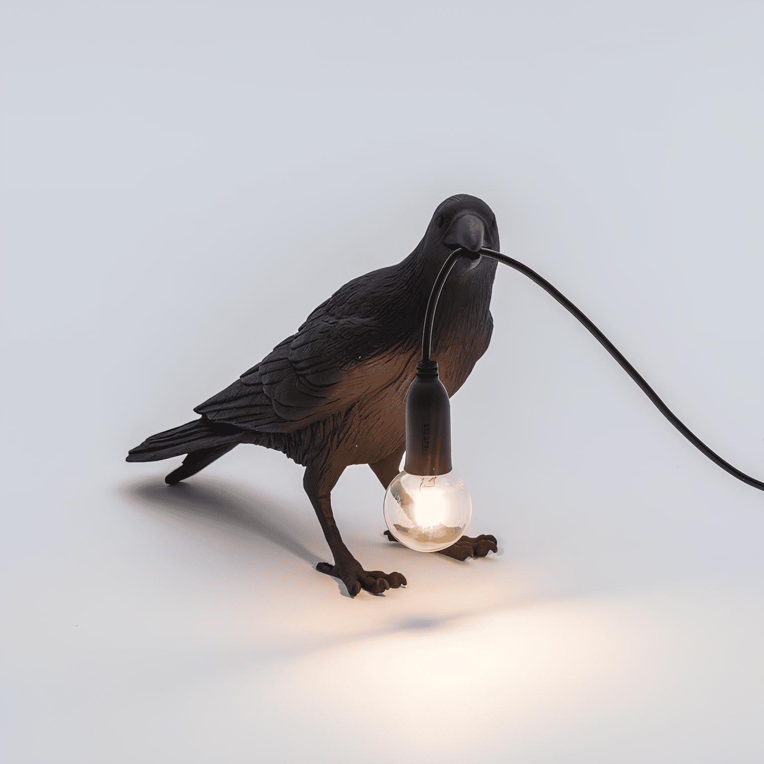 Gothic Raven Lamp Resin Bird - Vintage charm & dark elegance
