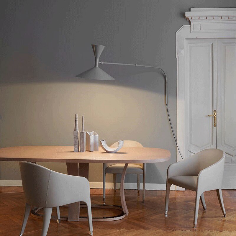 Inomhus Swing Arm Vägglampa För Sovrum Och Vardagsrum