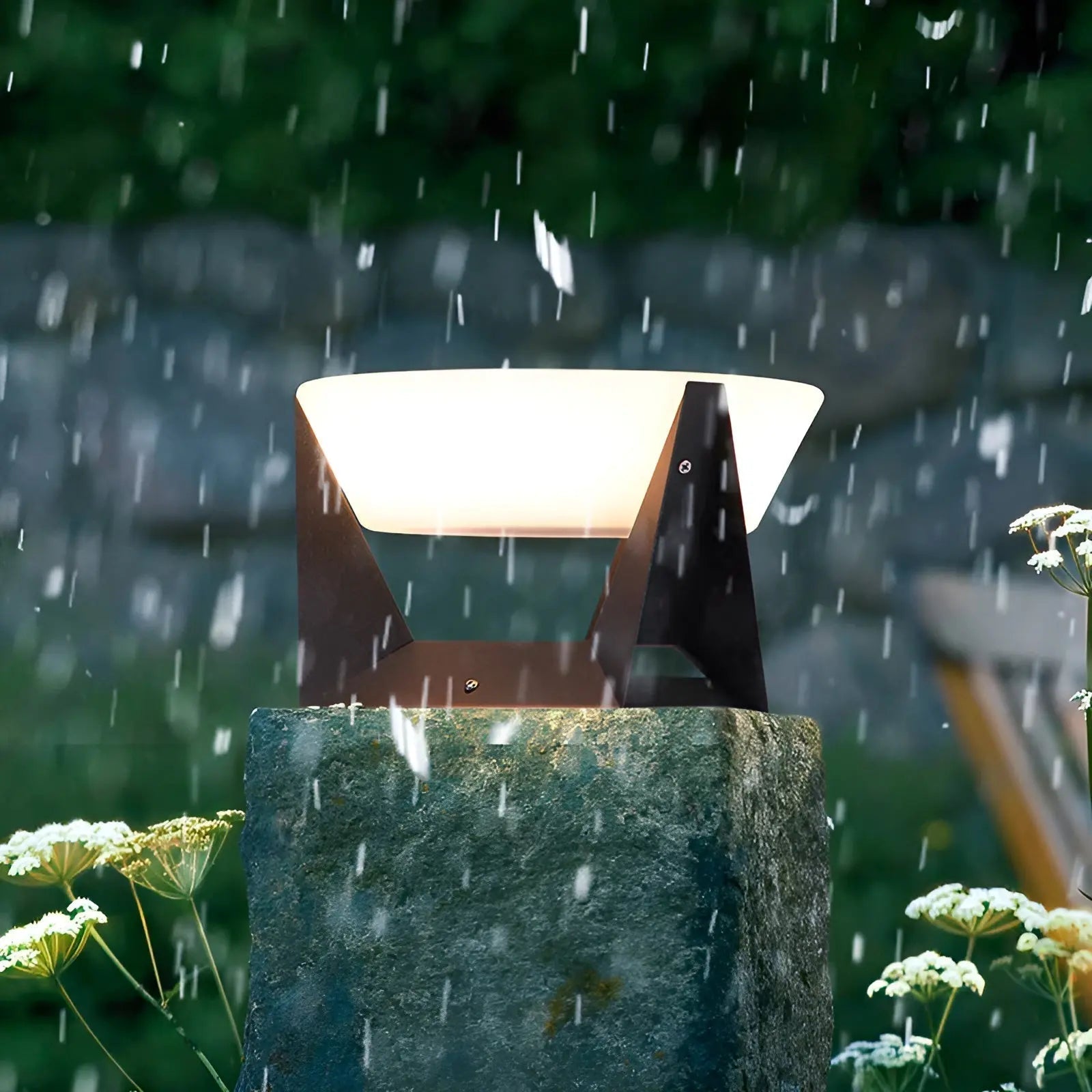 Japansk stil solträdgårdslampa för elegant utomhusbelysning