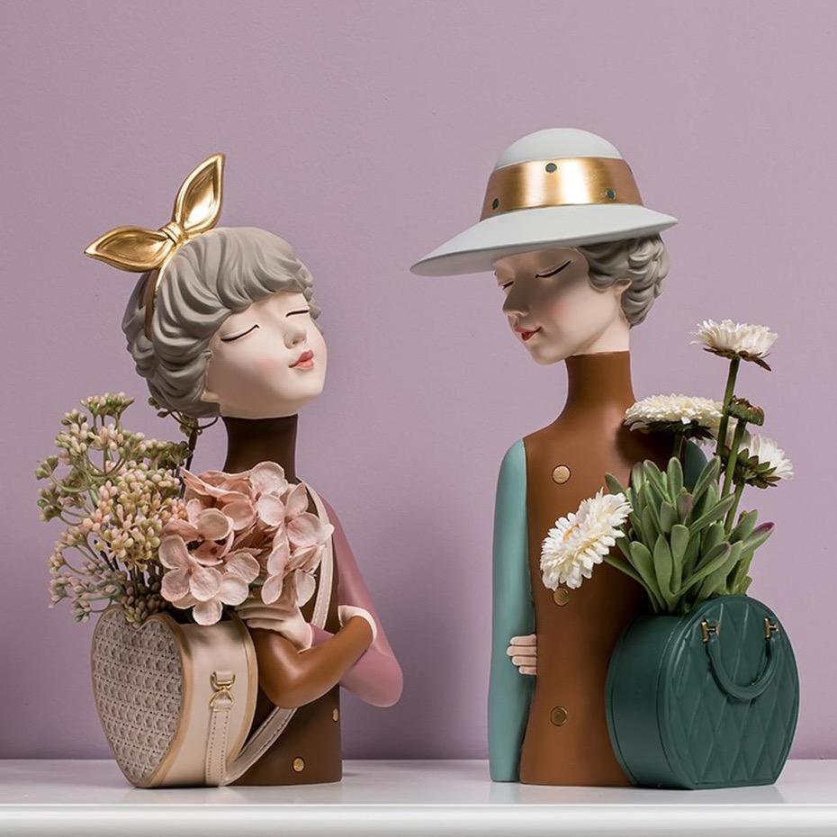 Mimosa Skulptur för Hem eller Kontor Vacker Dekorativ Konstverk