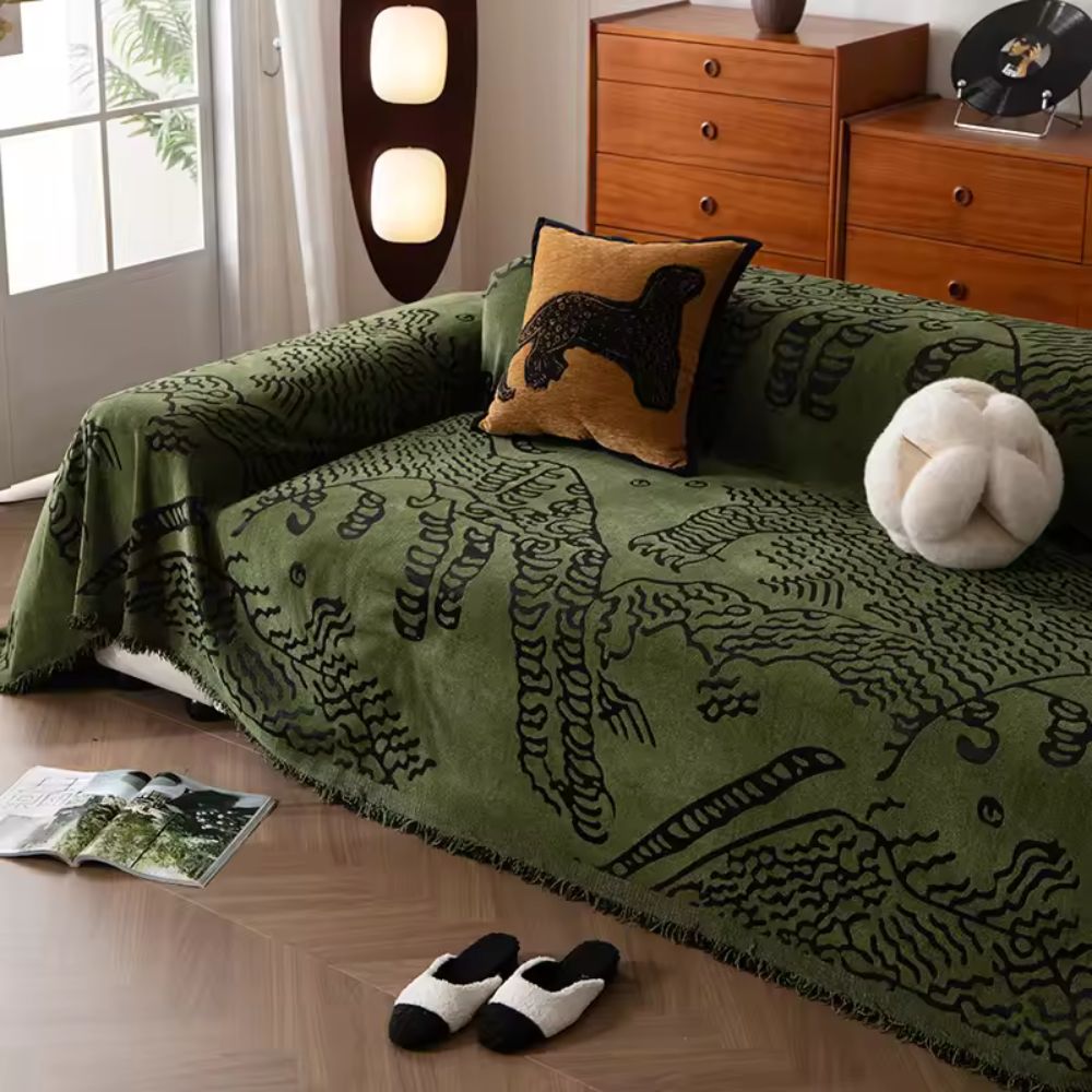 Natur Skissmönster Sofakåpa