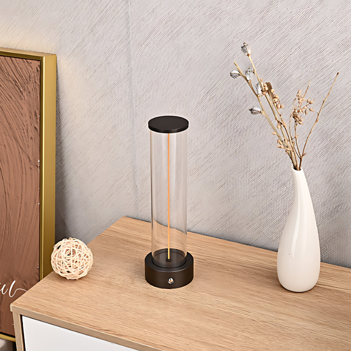 LumièreTube Bordslampa - Minimalistisk design med 3 dimmernivåer