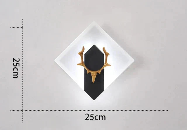 AntlerGlow - Modern LED Vägglampa med Gevärkdesign – Dekorativ Belysning