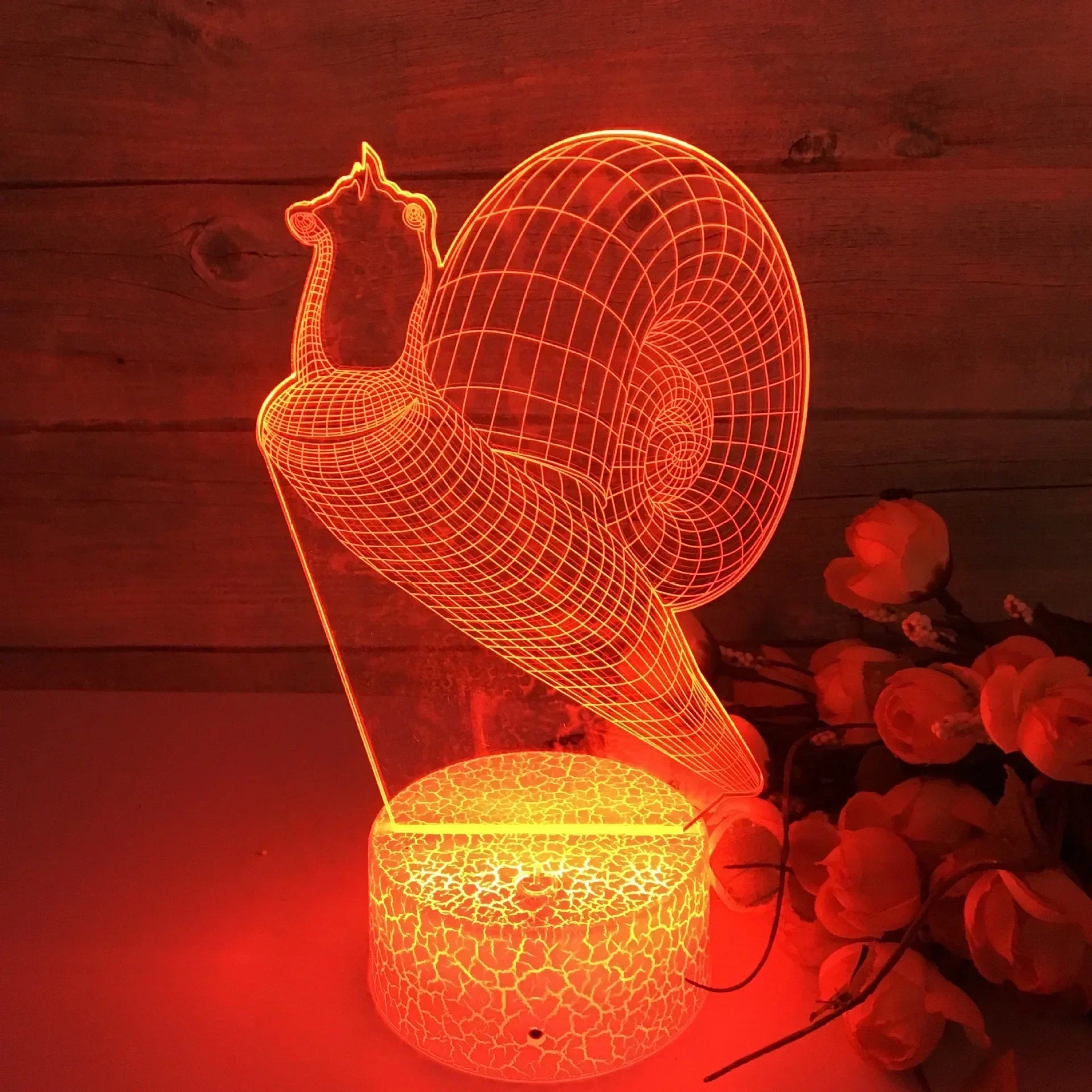 GlowSnail - 3D LED Nattlampa med Färgändring och Dimbart Läge