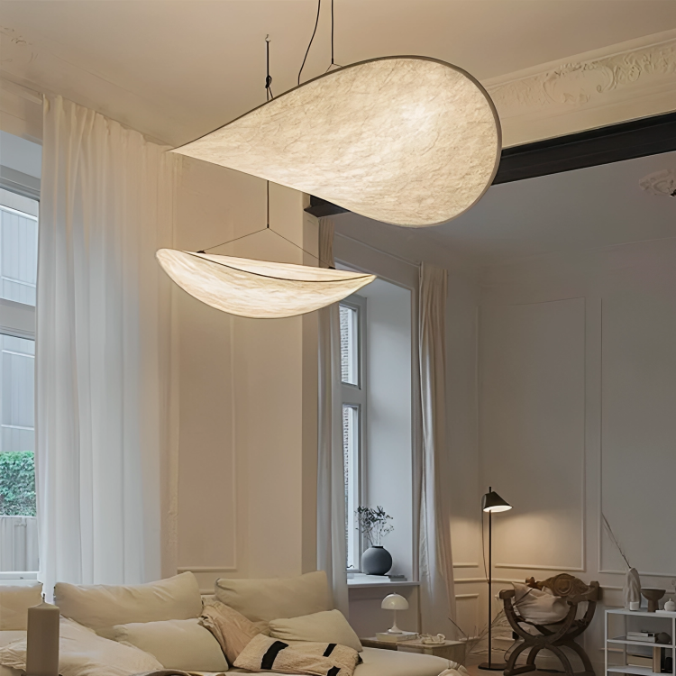 Tygtaklampa med mjukt omgivande ljus