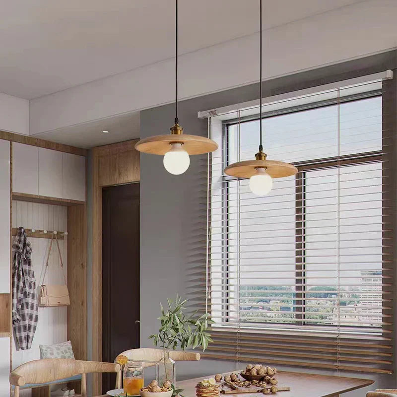 ScandiGlow - Rustik Trä Hänglampa