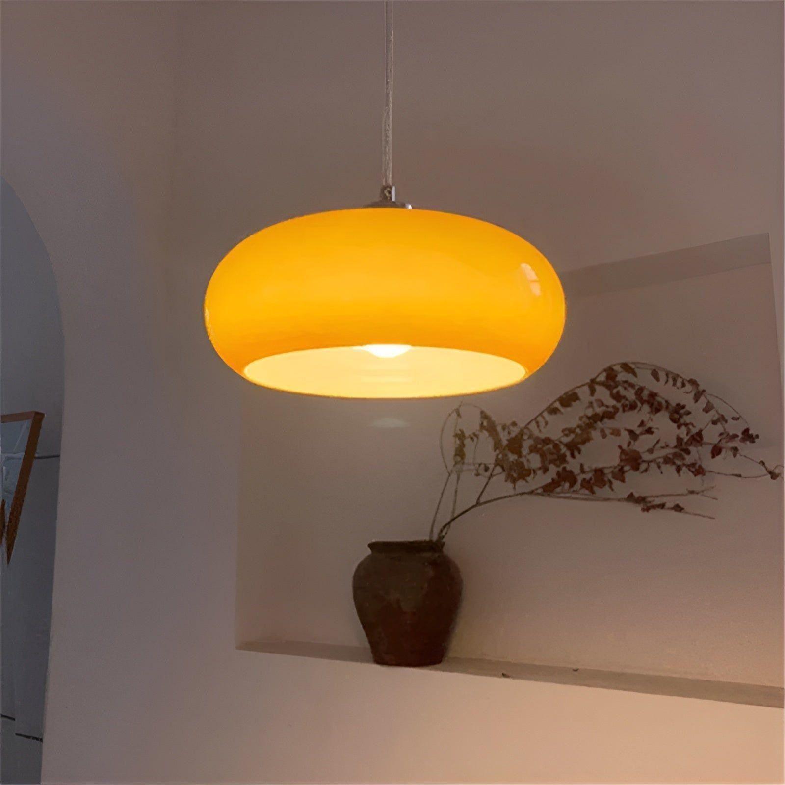 GlassGlow Lampa - Retro Nordisk Glas LED Hänglampa