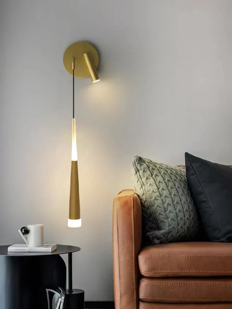NordicLuxe - Minimalistisk LED-vägglampa i svart för sovrum och vardagsrum