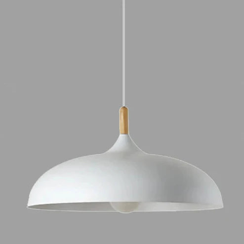 Skandinavisk Pendellampa | Ek & Järn | Justerbar Höjd | E27 Lampa | Minimalistisk Nordisk Design