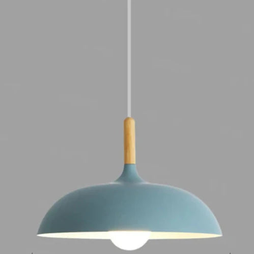 Skandinavisk Pendellampa | Ek & Järn | Justerbar Höjd | E27 Lampa | Minimalistisk Nordisk Design
