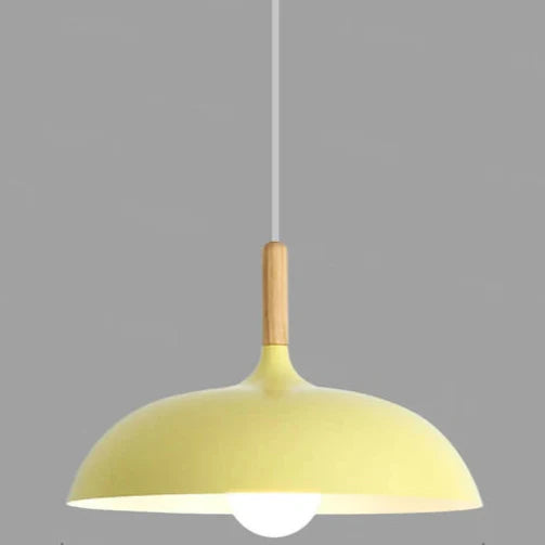 Skandinavisk Pendellampa | Ek & Järn | Justerbar Höjd | E27 Lampa | Minimalistisk Nordisk Design