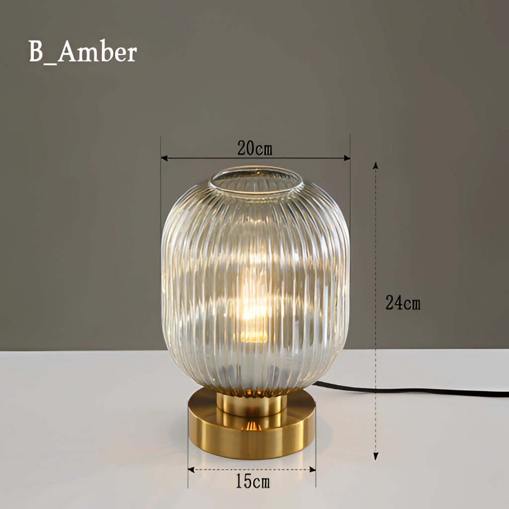 Nordic Amber Bordslampa – Glaskälla i modern design, 40W LED