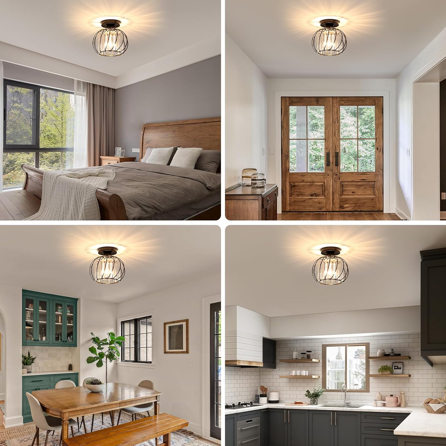 Minimalistisk Glaskristallampa