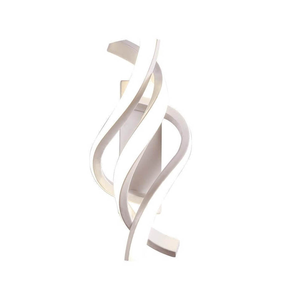 Modern minimalistisk spiral LED-vägglampa med 1 ljus