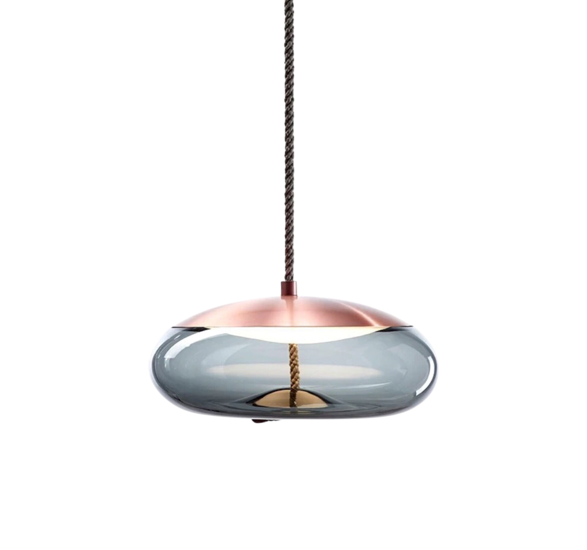 Isolara – Pendellampa i roséguld med snöraffinering